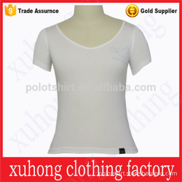 fashion t-shirt women printed deep neck rayon cotton